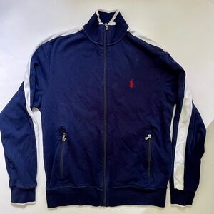 Polo Ralph Lauren Navy with White Stripe Full Zip Track Jacket